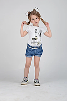 Детская футболка для девочки Одежда для девочек 0-2 Byblos Италия BJ1643 Белый .Хит!
