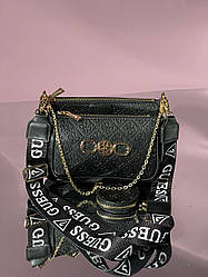 Жіноча сумка Гесс чорна Guess Pochette Multi Black
