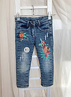 Дитячі джинси на махрі Модель 5123 Синій Джинс 27689498 Overdo Туреччина  зріст 98 .Хит!