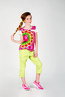 Яркие детские шорты для девочки с карманами JBE Италия 132BIBH001 Зелёный 152.Топ! .Хит!