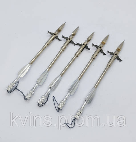 Дротик гарпун с оперением для рыбалки боуфишинг складные усы передний ...