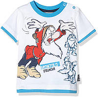 Летняя детская футболка для мальчика BRUMS Италия 141BDFN006 Белый 80.Топ! .Хит!