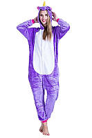 Пижама кигуруми для детей и взрослых Фиолетовый пони|кенгуруми 164 152 .Хит!