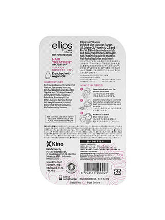 Вітаміни для волосся "Терапія для волосся" з олією жожоба Ellips Hair Vitamin Hair Treatment With Jojoba Oil 8, фото 3