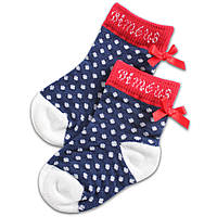 Милые детские носки для девочки с принтом снежинок 0-2 BRUMS Италия 131ICLJ001 Синий 00*.Топ! .Хит!