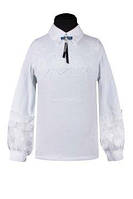 Нарядная школьная блузка для девочки Colabear Турция 184706 Белый 116см ӏ Школьная форма для девочек .Хит!