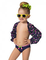 Красивые детские плавки и болеро для девочки Arina Италия GPH041507 Синий ӏ Пляжная одежда для девочек .Хит!