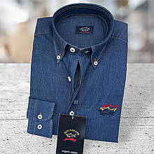 Брендова джинсова сорочка P&S  sz S темно-синій