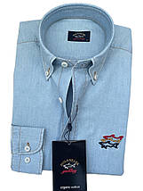 Брендова джинсова сорочка P&S - блакитний, фото 2