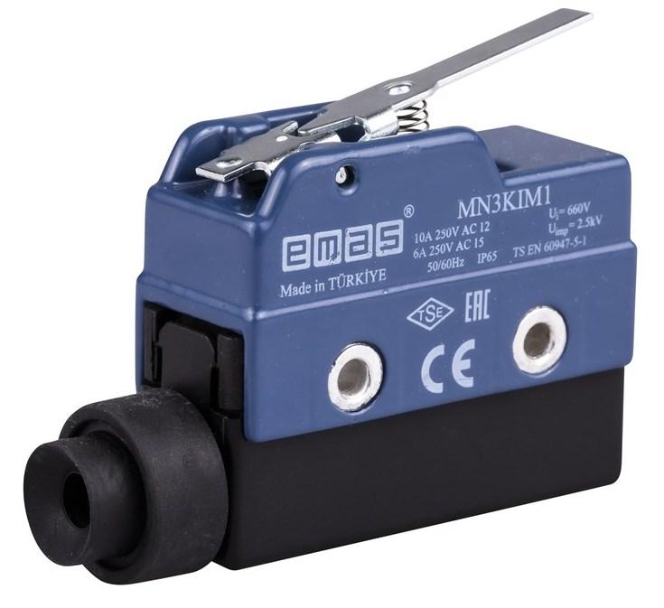 Міні-вимикач металевий з коротким металевим важілем (IP65), фото 1