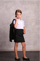 Нарядная школьная блузка для девочки ПромАтельеСервис Украина Ляля Белый ӏ Школьная форма для девочек.Топ!