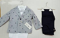 Детский костюм для мальчика Нарядная одежда для мальчиков Rosekids Турция 2218 Серый.Топ! .Хит!