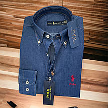 Джинсова сорочка Polo темно-синій, фото 3