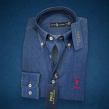 Джинсова сорочка Polo sz S темно-синій
