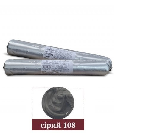 Герметик акриловий Ecoseal 500 108 сірий 600 мл, фото 1