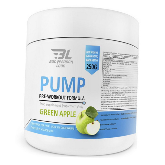 Передтренувальник Bodyperson Labs Pump Pre-Workout Formula 250г