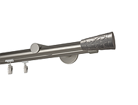 Карниз MStyle для штор металлический двухрядный Сатин Севилия труба профильная 19/19 мм кронштейн цылиндр 200