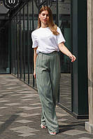 Широкие штапельные брюки Эви клеш летние 42-56 размеры разные цвета