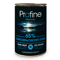 Profine Chicken & Chicken Liver 400 г корм для собак в консервах Профайн