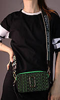 Marc Jacobs logo green/black женские сумочки и клатчи высокое качество