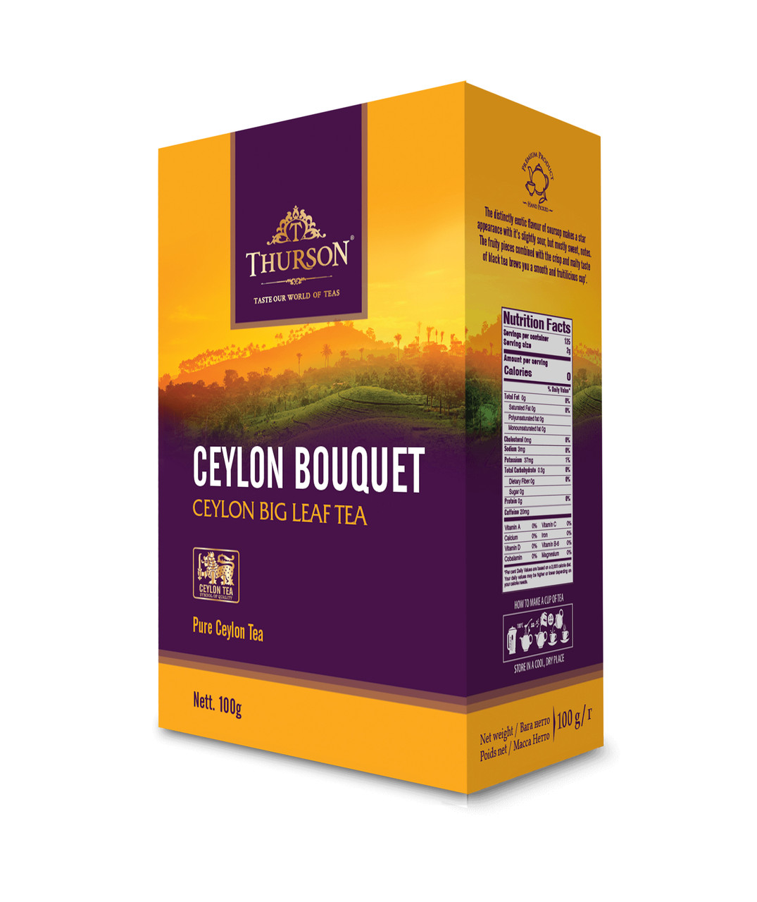 Чай чорний листовий Thurson Ceylon Bouquet FBOP 100 грамів