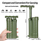 Фільтр туристичний для води портативний похідний L3000 на 3000 л Зелений, фото 7