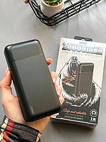 Повербанк Remax Lango 20000mAh заряджає 2 телефони оразу Індикатор заряджання MicroUSB/USB,пауербанк Чорний
