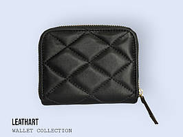 Жіночий шкіряний гаманець "Portamonete" чорний