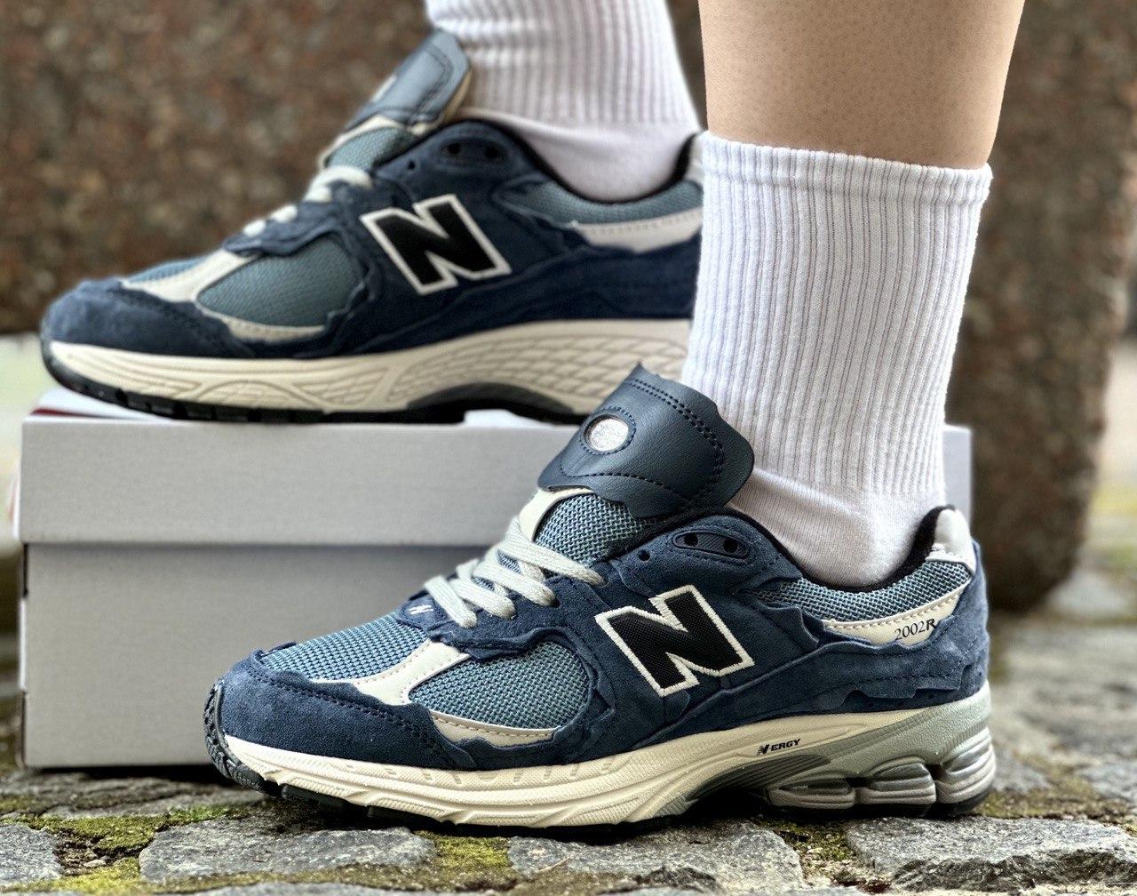 Чоловічі кросівки New Balance 2002R Protection Pack Dark Navy (Сині) Нью Баланс 2002Р замш текстиль демисезон