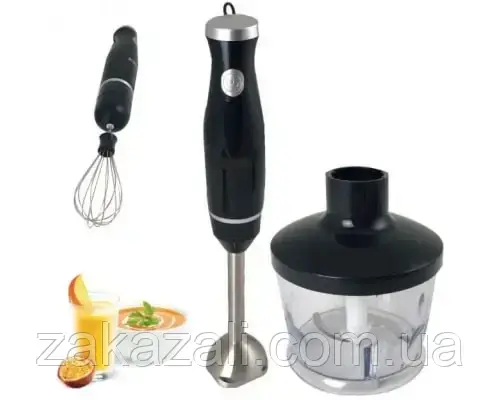 Блендер занурювальний 3 в 1 Blender Set GRANT 800 w, подрібнювач, блендер з насадкою віночок, блендер для дому