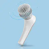 Щітка для миття посуду з насадками акумуляторна Electric Cleaning brush, фото 4