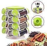 Органайзер для спецій кухонний Spice Rack 16 в 1, що обертається Стійка для спецій карусель, фото 3