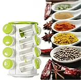 Органайзер для спецій кухонний Spice Rack 16 в 1, що обертається Стійка для спецій карусель, фото 4