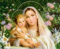 Набор для алмазной мозаики ColorArt 40х50 Икона Дива Мария с Иисусом SP011
