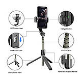 Стабілізатор телефону Gimbal L08. Штатив тримач телефону з Bluetooth пультом дистанційного керування, фото 6