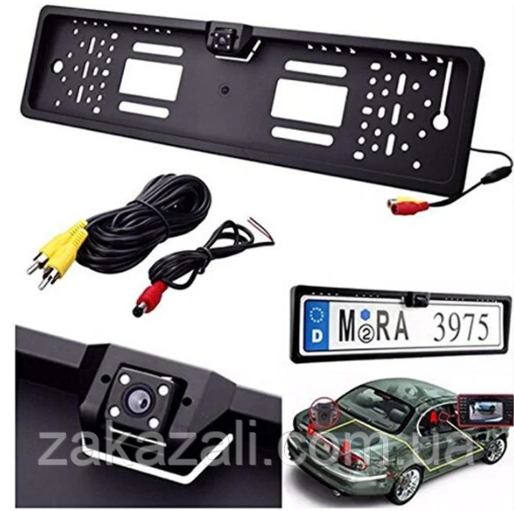 Камера заднього виду в рамці номерного знака 16 LED HD Night Vision R314