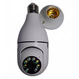 Камера відео спостереження лампочка CAM L1 E27 WIFI IP 360/90 поворотна, фото 4