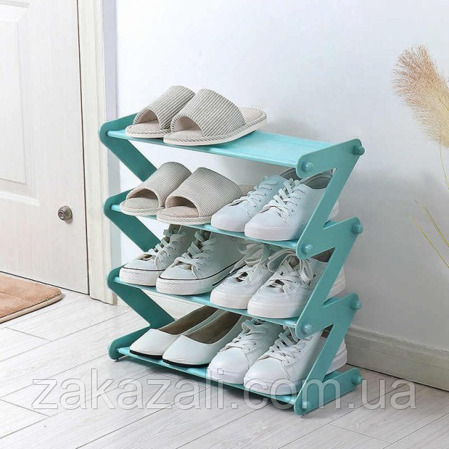 Полиця стійка органайзер для взуття на 4 полиці Shoe Rack Amazin