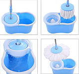Універсальна швабра з віджимом-центрифугою та відром Easy Mop "Кругла Швабра", фото 6