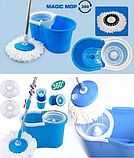 Універсальна швабра з віджимом-центрифугою та відром Easy Mop "Кругла Швабра", фото 8