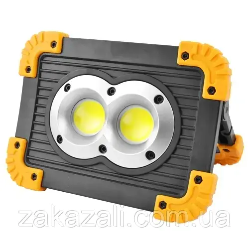 LL-802 Автономний переносний прожектор 20w COB+1W+Power Bank (2 АКБ у комплекті)