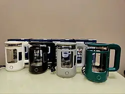 Скляний електрочайник Rainberg RB-2220 2 л прозорий | Дисковий електричний чайник з підсвічуванням 2200W