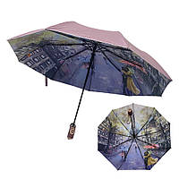 Жіноча парасолька Frei regen напівавтомат із містом зсередини #03031/1