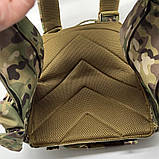 Жилет тактичний плитоноска YAKEDA molle мультикам, фото 5