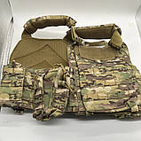 Жилет тактичний плитоноска YAKEDA molle мультикам, фото 3
