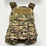 Жилет тактичний плитоноска YAKEDA molle мультикам, фото 4