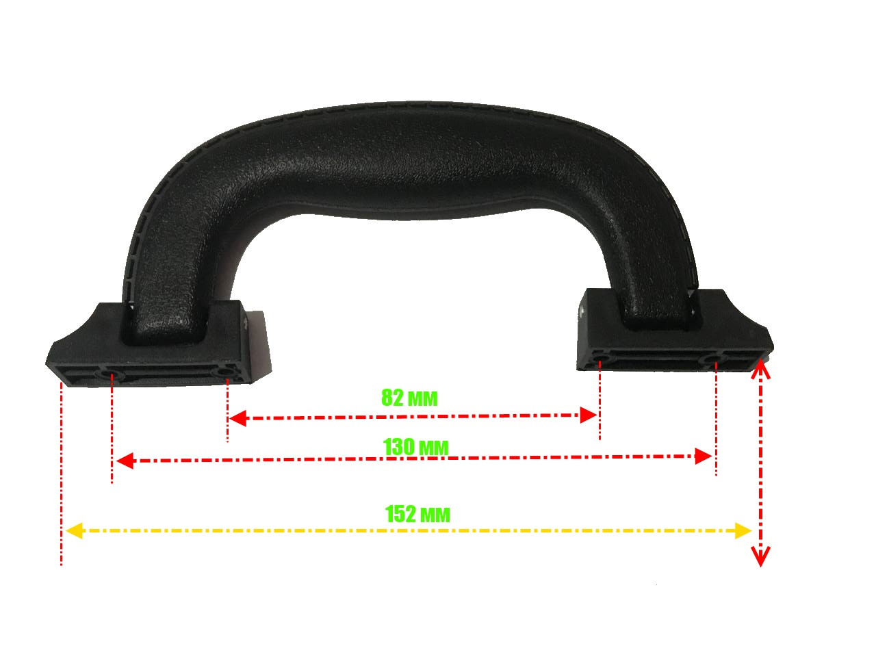 Ручка для валізи та дорожніх сумок/152 мм/1505