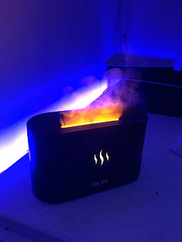 Зволожувач повітря з ефектом полум'я Аромадифузор для дому Чорний Ультразвуковий зволожувач повітря