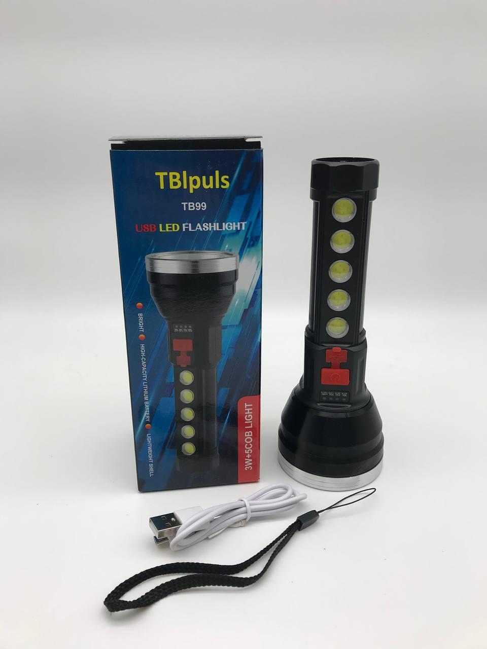 Ліхтар ручний LED з бічним підсвічуванням TB99 BATTERY 300 люмен компактний легкий 3 режими роботи BF