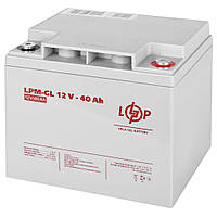 Аккумулятор гелевый LogicPower LPM-GL 12V - 40 Ah | АКБ 12В 40Ач GEL | для ИБП, UPS, инвертора, сигнализации